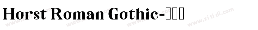 Horst Roman Gothic字体转换